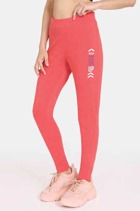 Buy Rosaline Zest Easy Movement Leggings - Poppy Red at Rs.300 online