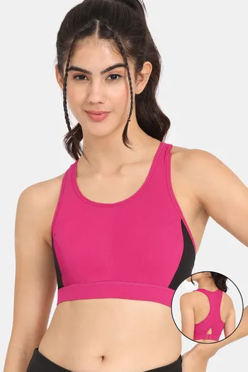 Buy IRISES Padded Sports Bra for Women Criss Cross Back Size (28 Till 34)  Brown Color at