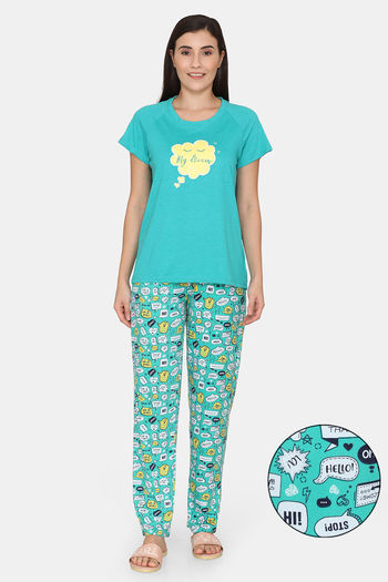 Buy Rosaline U&I Knit Cotton Pyjama Set - Arcadia