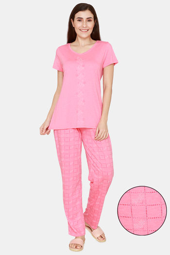 Buy Rosaline Spatial Speckle Knit Cotton Pyjama Set - Confetti
