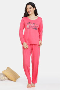Buy Rosaline Just Treats Knit Cotton Pyjama Set - Rouge Red
