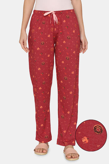 Buy Rosaline Just Treats Knit Cotton Pyjama - Wine