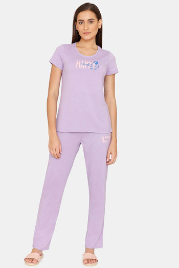 Buy Zivame Maternity Knit Cotton Pyjama - Pink Icing at Rs.500 online