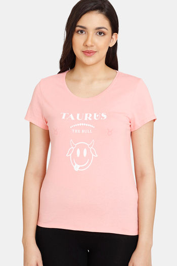 Buy Rosaline Emoji Knit Cotton Top - Flamingo Pink