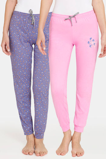 Buy Rosaline Meadows Knit Cotton Pyjama (Pack of 2) - Very Peri Begonia Pink
