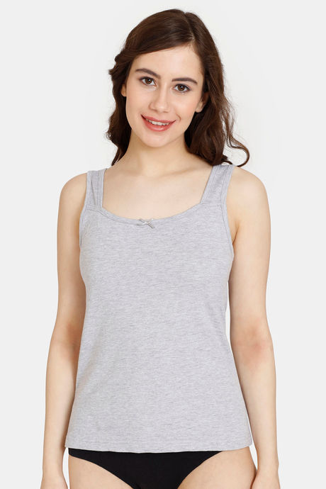 Buy Rosaline Girls Knit Poly Camisole - Grey Melange at Rs.244 online