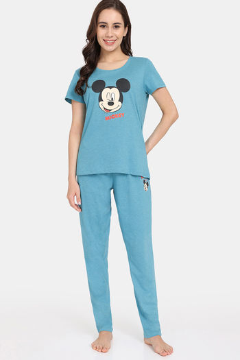 Buy Rosaline Disney Knit Cotton Pyjama Set - Baltic