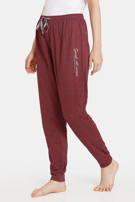 Buy Rosaline Reclaimed Nature Knit Cotton Pyjama - Merlot at Rs