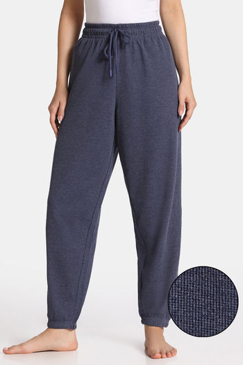 Buy Rosaline Waffle Knit Cotton Relax Fit Pyjama Medieval Blue