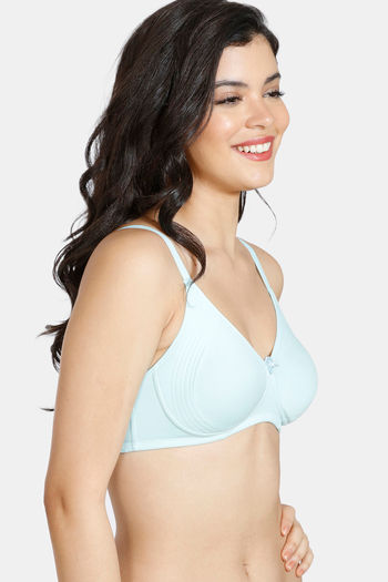 Buy Zivame Basics Double Layered Non Wired 3/4th Coverage T-Shirt Bra -  Plume at Rs.549 online