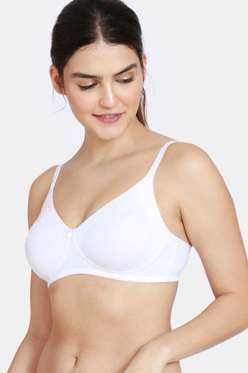 Buy Zivame Basics Double Layered Non Wired 3/4th Coverage T-Shirt Bra - White  at Rs.749 online