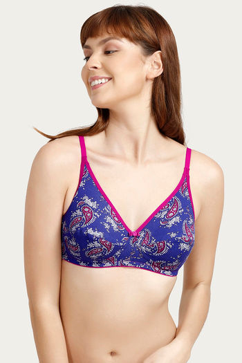 Buy Zivame Rosaline Essentials Double Layered Non Wired 3/4th Coverage Bra  - Teaberry online