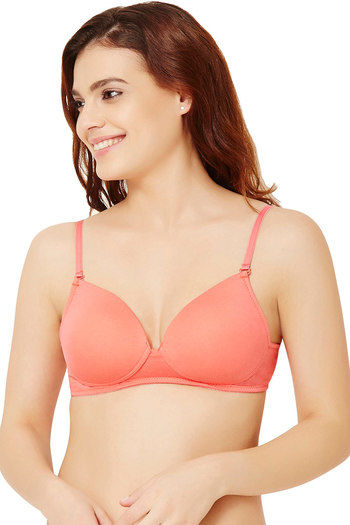 Buy Rosaline Padded Wirefree Bra- Pink Online at Low Prices in India 