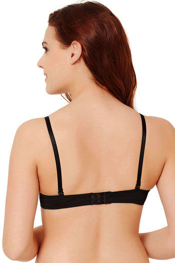 Buy Rosaline Everyday Comfort Double Layered Wirefree Convertible Bra-  Black at Rs.399 online