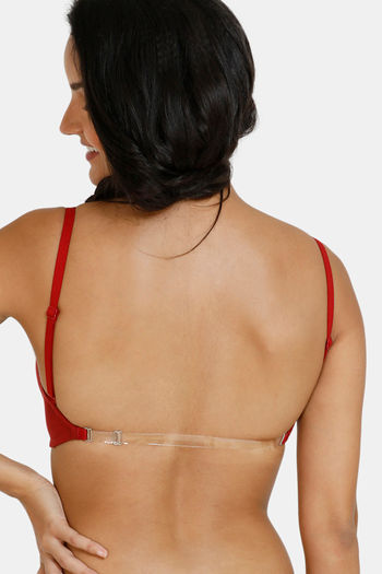 Buy Zivame Basics Padded Non Wired 3/4th Coverage Backless Bra - Sundried Tomato