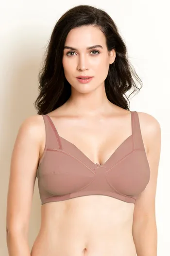 Buy Zivame True Curv Double Layered Non Wired Full Coverage Super Support  Bra - Nutmeg at Rs.599 online