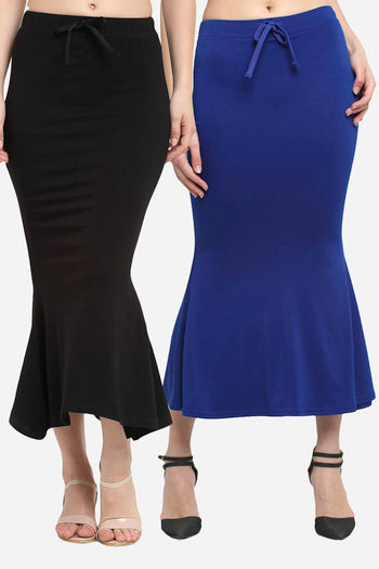 Buy Clovia Saree Shapewear With Drawstring - Blue Online