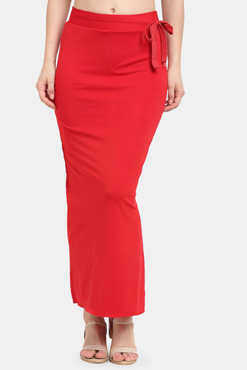 Buy Sugathari Flared Saree Shapewear - White Red at Rs.2499 online
