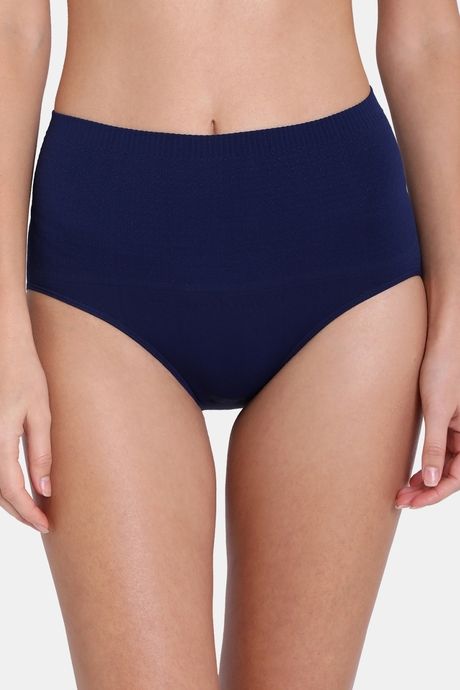 Zivame Tummy Control Midwaist Hipster Panty - Navy