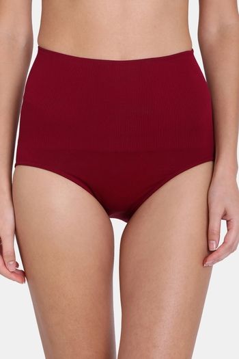 Buy Red Rose Lycra Seamless High Waist Shaper Panty - Maroon at Rs.446  online