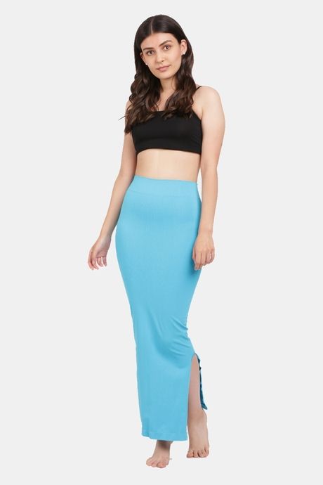 Buy shapewear online  Teal Cotton Spandex Shapewear For Saree