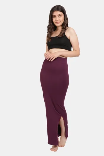 Buy Red Rose Cotton Infused Medium Control Flared Saree Shapewear - Wine at  Rs.627 online