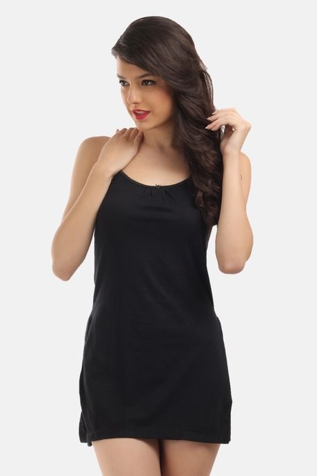 Red Rose Cotton Camisole - Black