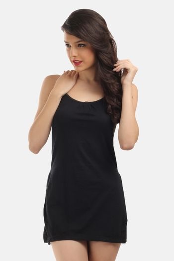Buy Red Rose Cotton Camisole - Black