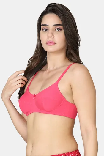 Buy VStar Double Layered Non Wired Medium Coverage Super Support Bra - Ruby  Pink at Rs.414 online