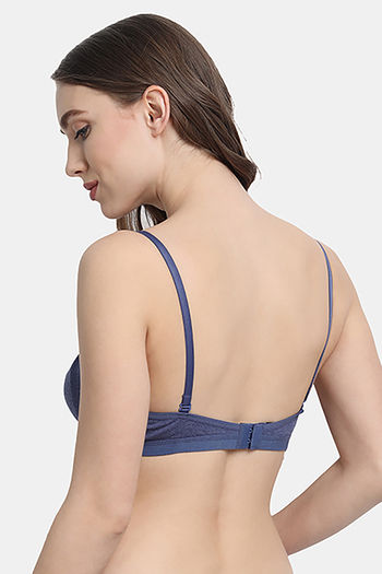 Buy VStar Double Layered Non Wired Medium Coverage Super Support Bra - Navy  at Rs.325 online