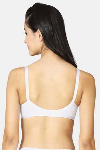 Buy VStar Single Layered Non Wired Demi Coverage Super Support Bra - White  at Rs.192 online