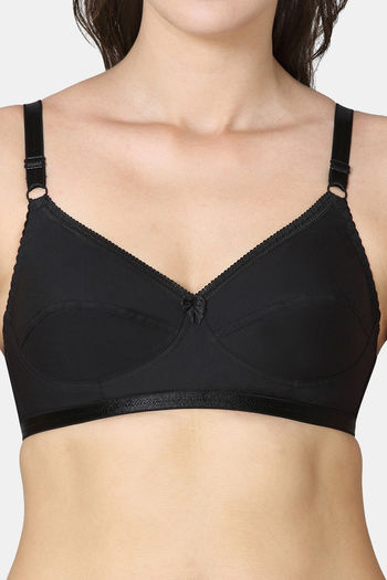 Buy VStar Single Layered Non Wired Full Coverage Super Support Bra - Black  at Rs.283 online