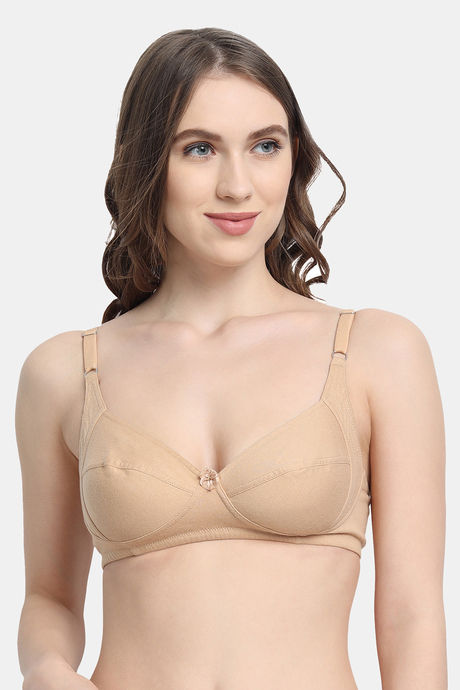 Triumph Single Layered Non Wired Full Coverage Super Support Bra - Skin