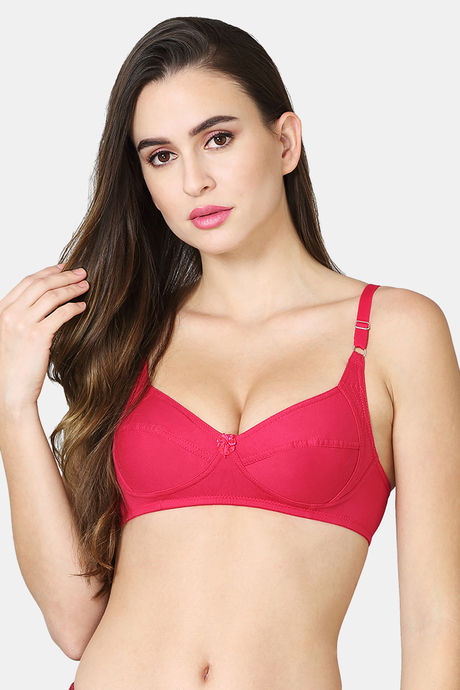 Buy VStar Double Layered Non Wired Medium Coverage Super Support Bra -  French Rose at Rs.308 online