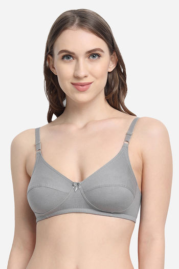 Buy VStar Double Layered Non Wired Medium Coverage Super Support Bra - Grey  at Rs.308 online