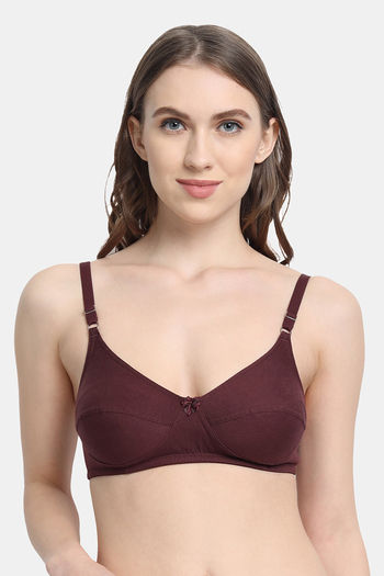 VStar Double Layered Non Wired Medium Coverage Super Support Bra - Fig  Maroon