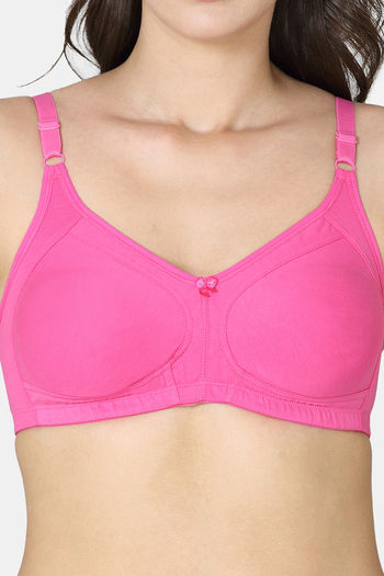 Buy VStar Double Layered Non Wired Full Coverage Super Support Bra - Deep  Pink at Rs.425 online