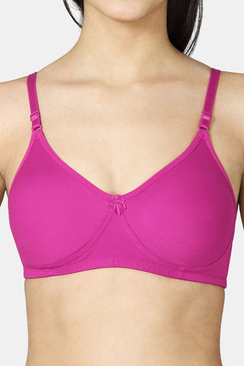 Buy VStar Double Layered Non Wired Medium Coverage Super Support Bra - Dark  Pink at Rs.256 online