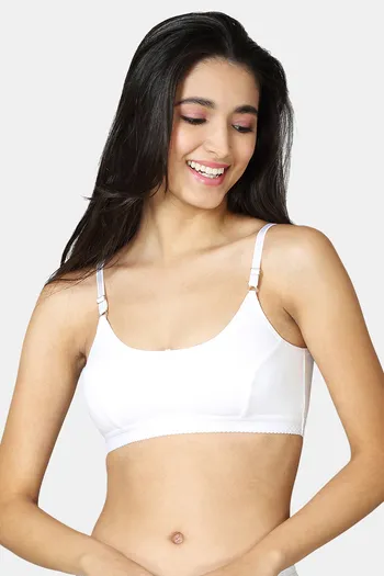 Buy VStar Double Layered Non Wired Medium Coverage Super Support Bra -  White at Rs.277 online