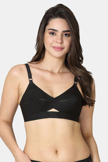 Buy VStar Single Layered Non Wired Medium Coverage Super Support Bra -  Black at Rs.288 online