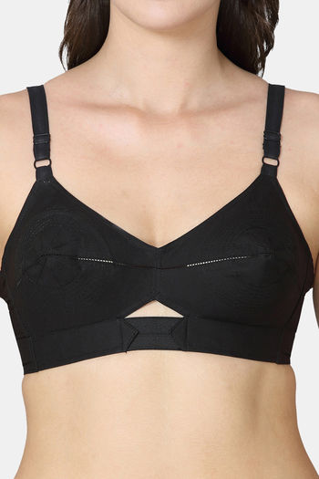 Buy VStar Single Layered Non Wired Medium Coverage Super Support Bra -  Black at Rs.288 online