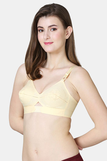 Buy VStar Single Layered Non Wired Medium Coverage Super Support Bra -  Beige Skin at Rs.304 online