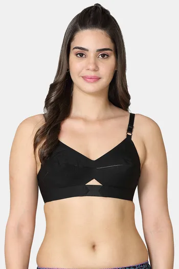 Zivame Plain Wired Hook and Eye Closure Full Coverage Super Support Bra