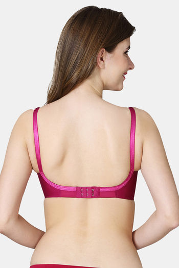 Buy VStar Single Layered Non Wired Medium Coverage Super Support Bra -  Magenta at Rs.304 online