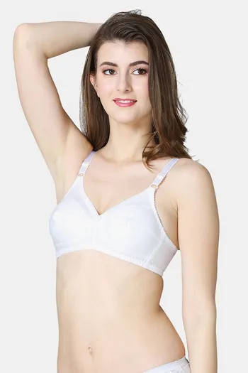 Buy VStar Double Layered Non Wired Medium Coverage Super Support Bra -  White at Rs.379 online