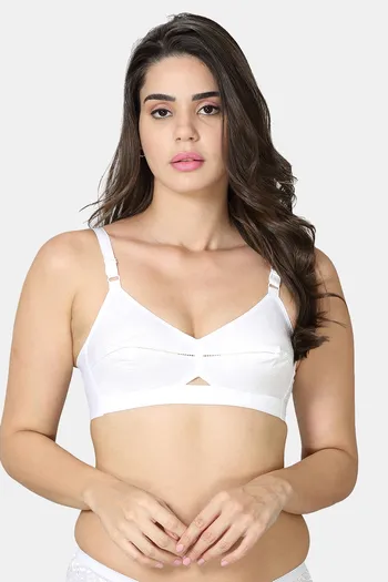 Buy VStar Single Layered Non Wired Medium Coverage Super Support Bra -  White at Rs.272 online