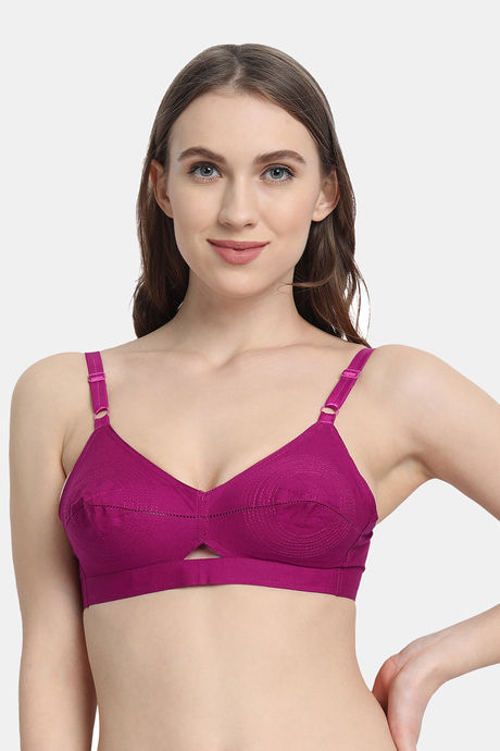 Buy VStar Single Layered Non Wired Medium Coverage Super Support Bra -  Misty Pink at Rs.293 online