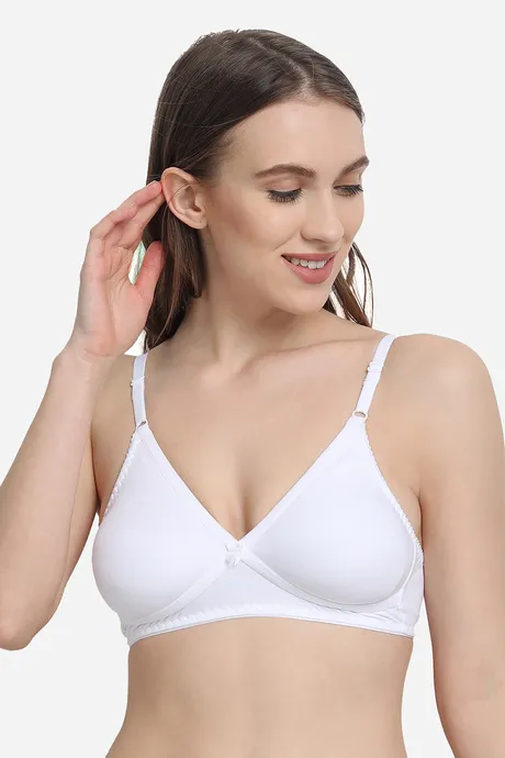 Buy VStar Double Layered Non Wired Medium Coverage Super Support Bra -  White at Rs.347 online