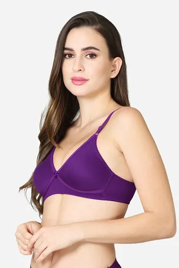 Buy Leading Lady Single Layered Non-Wired Full Coverage Sleep Bra - Mauve  at Rs.599 online