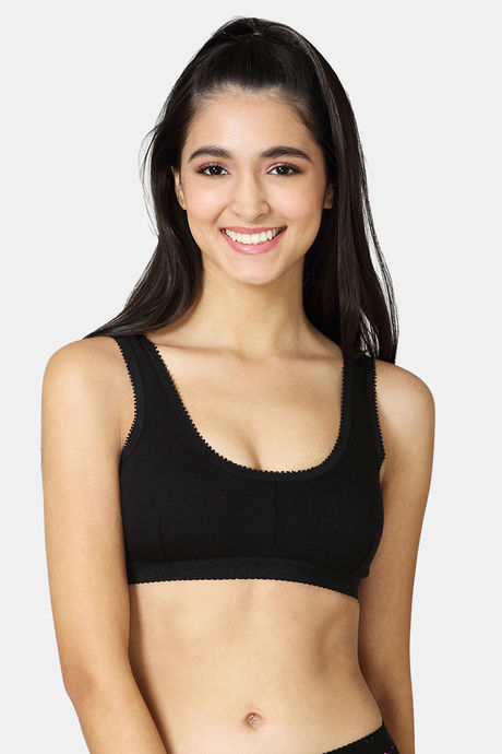 Buy VStar Double Layered Non Wired Medium Coverage Super Support Bra -  Black at Rs.277 online